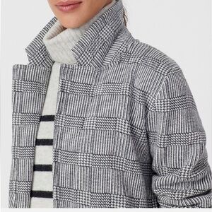 J. Crew Sophie open-front sweater-blazer in glen plaid